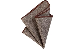 DonDon Pañuelo 23 x 23 cm auto-plegable fabricado de algodón con estilo tweed monocromo