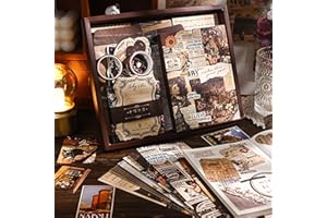 GmeDhc 350 Piezas Scrapbooking Materiales Kit, Stickers Bullet Journal, DIY Diario Scrapbook con Stickers Aesthetic, para Niños Adolescentes y Niñas Regalos