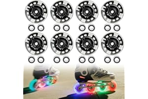 PORFOYO Inline Skate Rollen, 8 ruote in linea da 76 mm, con cuscinetti a sfera, ruote universali in poliuretano, per tutti i tipi di pattini a rotelle