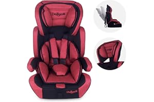 Daliya mitwachsender Autokindersitz Autositz Kinderautositz 9-36kg Gruppe 1+2+3 ECE R 44/04 Bordeaux Rot - Schwarz