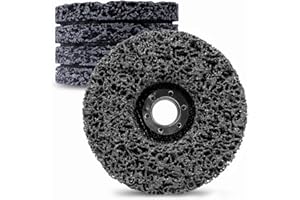 LSTOPGO 5 Stück CSD Scheibe, Ø 125 mm,Bohrungsdurchmesser 22mm,Reinigungsscheibe Set für Winkelschleifer,für Rostentfernung Schweißnähte entfernen Sie Farbe,Rost und Oxidation (schwarz, 5 Stück)