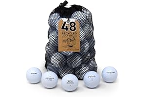 Second Chance Pelota de Golf de Golf a Distancia, de Grado A Reciclado, Blanco, para Todos los golfistas