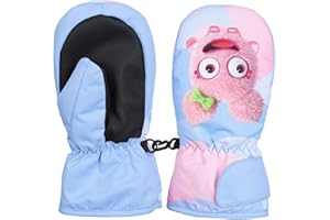 TONIFAY Waterproof Kids Mittens Toddler Winter Cold Weather Thermal Fleece Lined Warm PU Palm Snow Ski Glove for Age 1-9 Boys Girls Baby Children Skiing Snowboarding Cycling Running Walking Sport