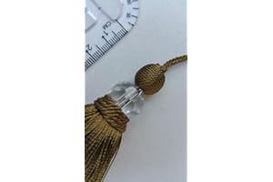 Jones Henley Olive Beaded Key Tassel - 17Cm Inc Loop