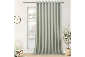 MRTREES Tenda Verde Salvia con Occhielli per Interni 1 Pezzo Tenda Lino Trasparente da Interno 200x245 CM Tende per Porta Finestra Camera da Letto Soggiorno Salotto Moderne