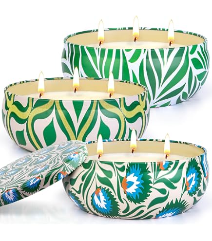 Snarflun Lot De 2 Bougies Citronnelle 13.5oz - Cire De Soja Naturelle - 160-200h De Combustion - Extérieur/Intérieur