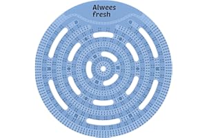 Alwees Fresh Mini Wave Urinal Mats - Multiguard Urinal Screen for Smaller Urinals, Sinks & Showers - Anti-Splash, Odour-Neutralising, Clog-Resistant - 10 Pack Urinal Cakes, Lasts 30 Days, Ocean Mist