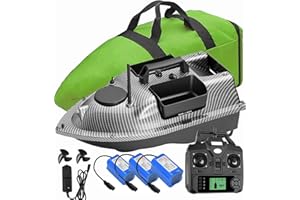 YLLLLY 12000mah 500M GPS barchino carpfishing, Fishing Bait Boat 3 baie per catapulta. bait boat per la pesca alla carpa con gps, 16 punti di memoria, Fai piccoli regali come borsette e torna al punto di par