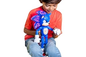 Sonic The Hedgehog 3 Ultimate Talking Sonic 34cm / 12-Inch Figure, Features 30+ Iconic and Humorous Phrases and Sounds from the Movies, Light-Up Eyes and Quills