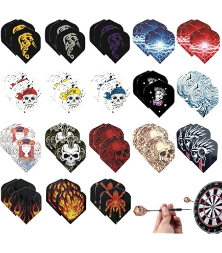 Lot De 24 Ailettes De Fléchettes Avec Tige, Accessoires De