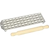 Eppicotispai 48 Holes Aluminum Square Ravioli Maker with Rolling Pin