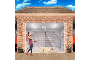 AMZBSGD Moustiquaire Porte MagnéTique Rideau 300x200 cm Anti Mouche Porte Moustiquaire Enroulable Fermeture Automatique Outil Facile pour Enfants et Animaux de Compagnie - Blanc H