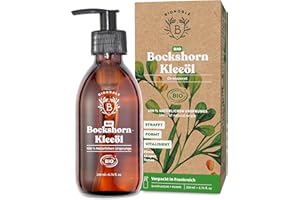 ‎BIONOBLE Bionoble Bockshornklee-Öl Bio 200ml - Öl-Mazerat aus Bockshornkleesamen und Sonnenblumenöl - Körper, Brustbereich, Gesäß, Haare, Nägel - Vegan Fenugreek Oil - Glasflasche + Pumpe