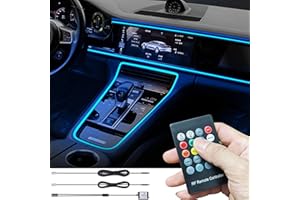 TABEN Voiture Lumière Ambiante USB RVB Télécommande Lampe Décorative DIY Refit Flexible Fibre Optique Tuyau 8 Couleurs Éclairage Intérieur Atmosphère Lumière 1W DC 12V 3m