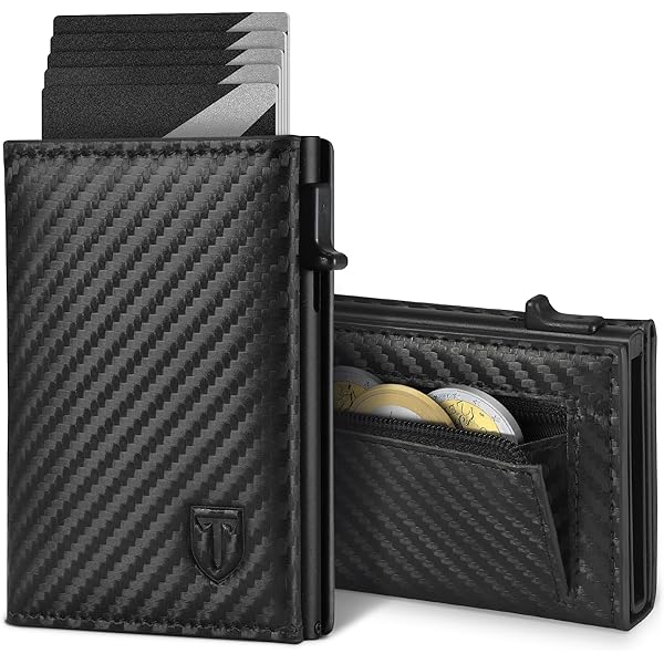 Porta Badge Portafoglio Uomo In Vera Pelle Con Protezione RFID