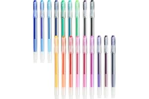 PENCILMARCH 18Pcs Erasable Pens, Eraser Pen Rub Out Pens 0.7mm, Erasable Gel Pens With Eraser that Rub Out for Students, Kids, and Adults Using for School Office Supplies