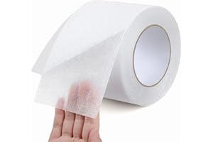 OQINGLUAN Anti Slip Tape for Steps, 10cm*10m Anti Slip Stair Treads, Self Adhesive Safety Grip Tape, Heavy Duty Traction Tape, Prevents the Elderly/Children/Pets from Slipping and Falling, Transparent