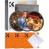 K&amp;F CONCEPT Nano-Klear 3Pcs Star Filter Kit 82mm | FS306 Star Filter 4 Points + 6 Points + 8 Points, Starry Effect Filter Opt
