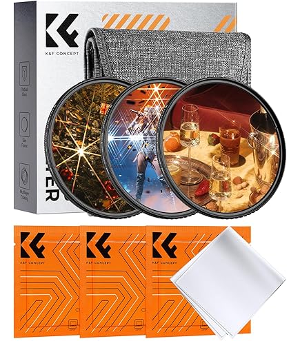 K&F Concept 62mm Blue Streak Filter Anamorphic Lens Effect Filter