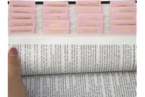 Bibelreiter aus Leder, v2croft Bibelregister zum Studium der Bibel, Bibelreiter für Altes und Neues Testament, Bibelstudiumsbedarf, 66 Bibelregister – 6 Blanko-Registerkarten (Rosa)