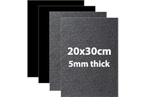 LALAGO Svarta ABS-plastark, 4 stycken 5 mm 30 x 20 cm hårda plastark, ABS-plastplattor, ABS flexibla plastark för modellering