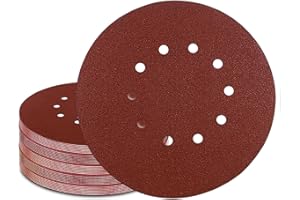 GZKTY 25 Pcs 225mm Sanding Disc - Professional Grain P40 Sanding Discs for 10 Hole Orbital Sander Discs - Sanding Sheets for Drywall Sander