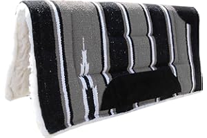 Pets2Care Western Saddle Pad Numnah Cow Boy fleece GREY 32 x 32 1.5 inchs Thick