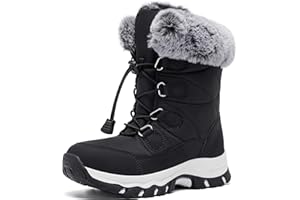 YINGCSM Winterschuhe Damen Gefüttert Warm Winterschuhe Schneestiefel Rutschfeste WandernTrekkingschuhe Damen