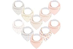 KeaBabies Baby Bandana Bavoir baveur pour fille - Bavoir bandana super absorbant en coton bio - Bavoir baveur pour bébé - Bavoir pour faire ses dents