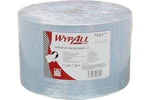 Wypall 7425 Rollo Jumbo de paños de celulosa para la industria L30, 3 capas, azul (1 rollo x 750 hojas)