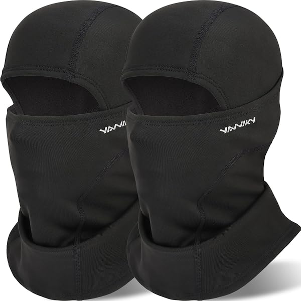 Cagoule Moto Ski Running - Masque Coupe-Vent Respirant Thermique Unisexe Noir - Protection Froid Vent
