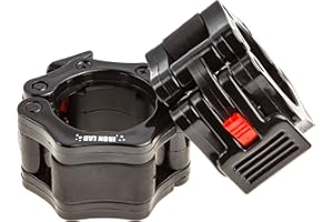 Iron Lab Olympic Barbell Collar Pair of 2" Inch Pro ABS Locking Set of 2 Black Clamps Perfect for Pro Crossfit Strong Lifts and Olympic Training Professional Quality