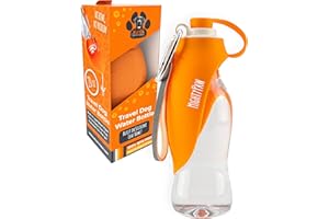 Mighty Paw Podróżna butelka na wodę dla psa, przenośny dozownik butelki na wodę dla psów, butelka na wodę dla psów, butelka na wodę dla psów, butelki na wodę dla psów na spacer, podróżna miska na wodę