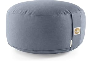 Lotuscrafts Yoga Cushion Meditation Cushion Round Lotus - comfortable & relaxed meditation - seat height 15cm - washable cover made of cotton - yoga seat cushion with spelt filling - GOTS certified