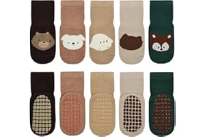 Vicloon Calcetines de Bebé,Calcetines Antideslizantes de Algodón para Bebé,calcetines de dibujos animados con agarre para Bebés, Niños y Niñas