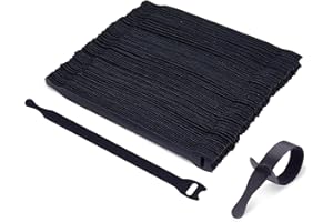 Fascette per Cavi, 100 Fascette Riutilizzabili da 20cm Trilancer, Fascette a Strappo Ideali per Fissare i Cavi di Casa, Uffici o Centri Elaborazione Dati (Nero)