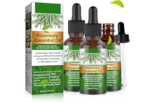 SPINNE LUCAS 90ML Huile de Romarin Pour Cheveux, 100% Pure Organique Rosemary Oil Pour Les Sourcils, Cils, Soin Cheveux, Huile Cheveux, Pousse Cheveux Très Rapide, Huile Pousse Cheveux, Serum Pousse Cheveux