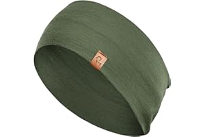 menique Stretchy Sports Yoga Headbands for Women 100% Merino Wool Sweatbands Headwear Bandana