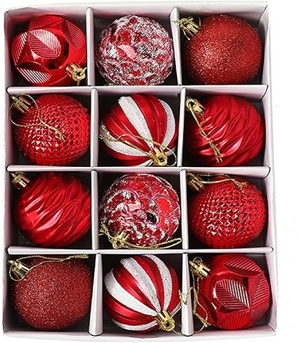 Krebs Glas Lauscha Weihnachtskugeln Silber mit Ornamenten 9 Stück/Set, 31,99