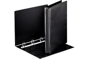 Esselte 4 Ring Binder, PP, Holds up to 190 Sheets, 42 mm Spine, 49733 - A4, Black