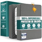 Utopia Bedding Waterproof Mattress Protector 160 x 200 x 30 cm, Oeko-Tex Certified Mattress Cover, Breathable Mattress Cover,