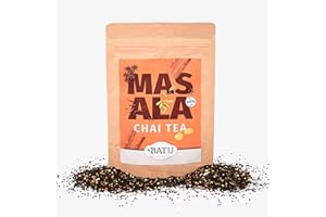 BATU Te Chai Granel | Premium | 200g | Origen Assam, India | 100% ingredientes naturales | Receta te chai latte : Añadir al te negro chai, un poco de leche