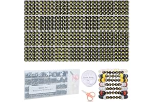 FZIIVQU 1450 Piece Letter Beads Kit, 4x7mm Black Round Acrylic Alphabet Beads, A-Z Heart Pattern & Number Beads, Ideal for Bracelets, Unisex, All Ages
