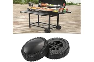 Eysbiy Parti per Ruote per griglia, 2 Pezzi 6 Pollici / 7 Pollici Ruote per Griglie a Gas in plastica Parti di Ricambio per griglia per Barbecue Kit Ruota per Barbecue (6 Pollici-Aggiornato)
