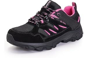 SHULOOK Wanderschuhe Damen Wasserdicht Leicht Trekkingschuhe Damen Atmungsaktiv Outdoor Schuhe Damen rutschfeste Bergschuhe Camping Walking Hiking Sneaker