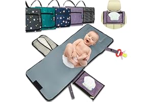 BUBENHERZ Windeltasche - Wickeln bis ins Kleinkindalter mit Komfort-XL-Hygiene Wickelunterlage für unterwegs - Rutschsicheres Feuchttuchfach für alle Größen - Wickeltasche Organizer VIOLETFEET