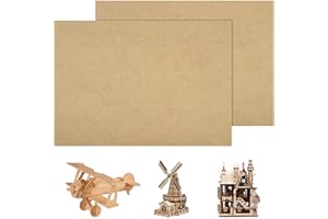 Kssvzz 2pcs A3 MDF Boards for Crafts, Medium Density Fiberboard Replacement, Artist Drawing Board for Laser Engraving, Painting and Decor (42 x 30cm x 4mm)