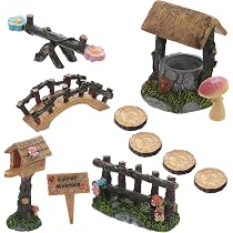 Maison Champignon Fée Résine - Décoration Jardin Miniature - 9.5cm - Style Cottage Et Féerique