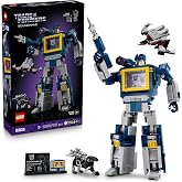 LEGO Icons Transformers: Soundwave 10358 | Yetişkinler i&ccedil;in Ravage ve Laserbeak Fig&uuml;rleri İ&ccedil;eren Dekoratif Model Yapım Seti, 