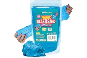 Rainbow Eco Play - Magic Elasti Sand - Blue - 485g - Magic Kids Coloured Sand - Non-Toxic - Colour Sand - Ideal for Sensory Play